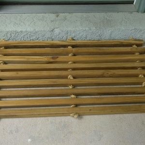 Handmade Rope and Wood Door Mat